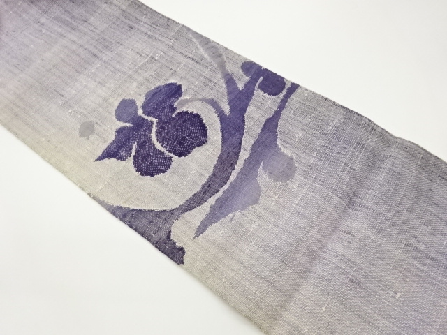 JAPANESE NAGOYA OBI / MAWATA TSUMUGI / WOVEN FLOWER